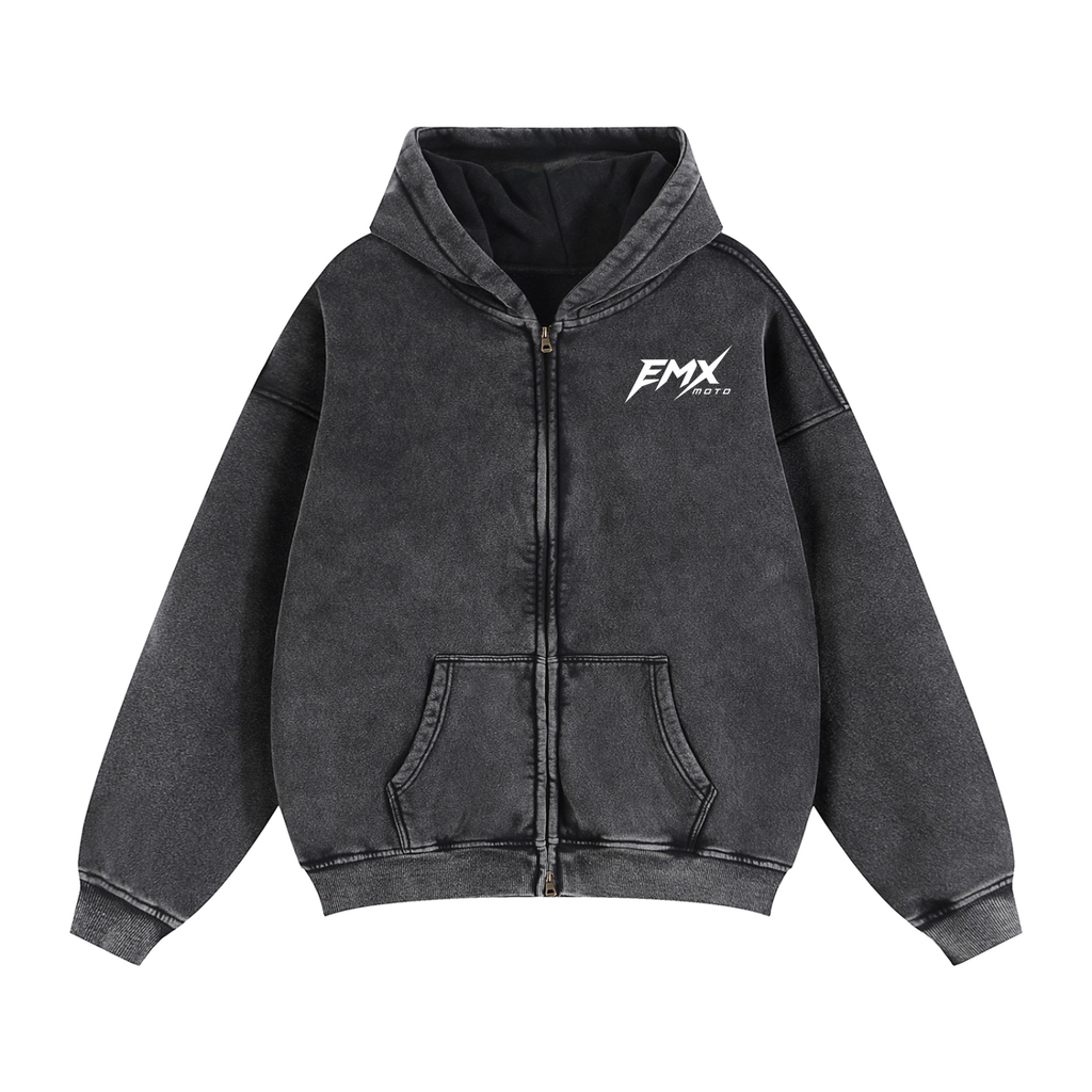 EMX moto Boxy Zip up Hoodie