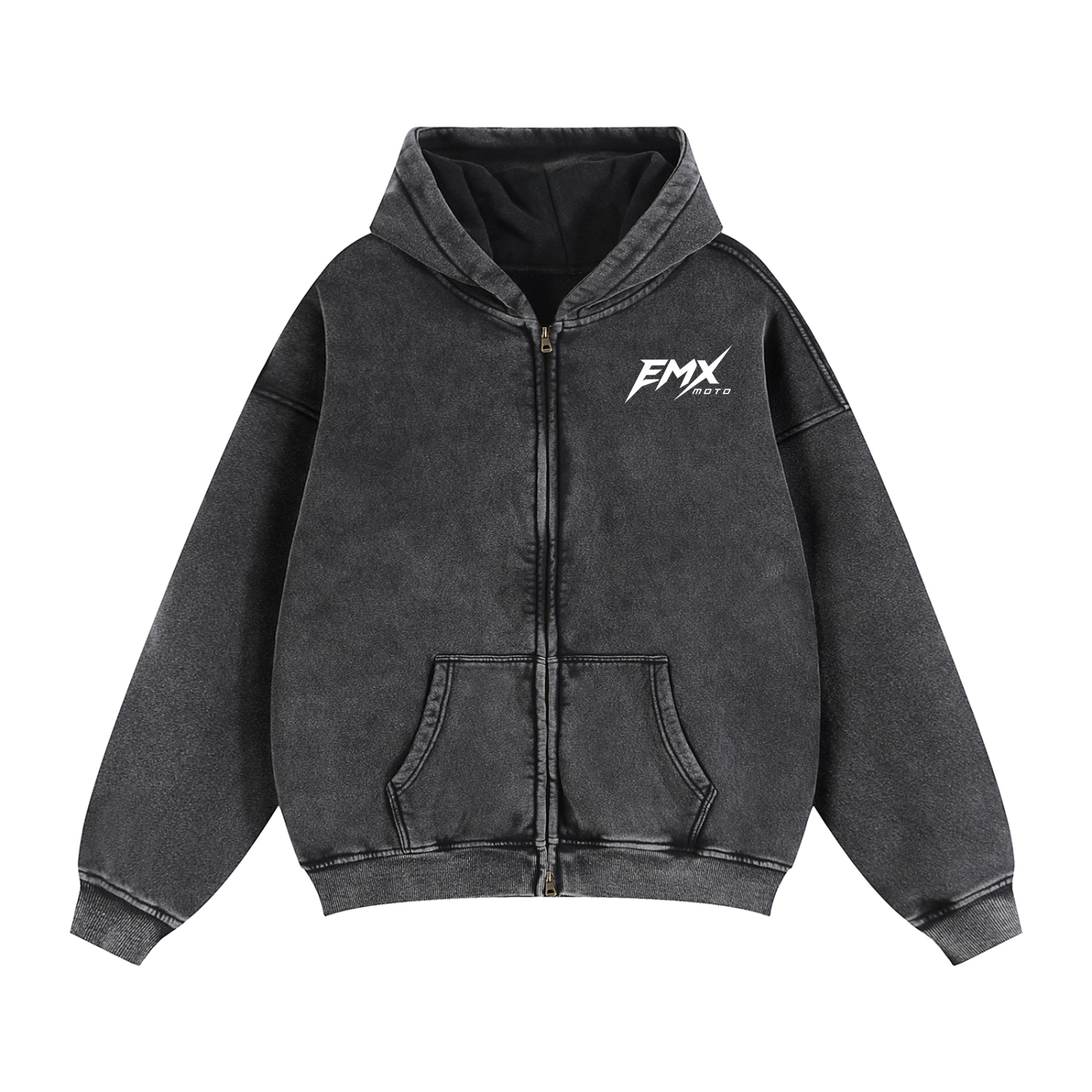 EMX moto Boxy Zip up Hoodie